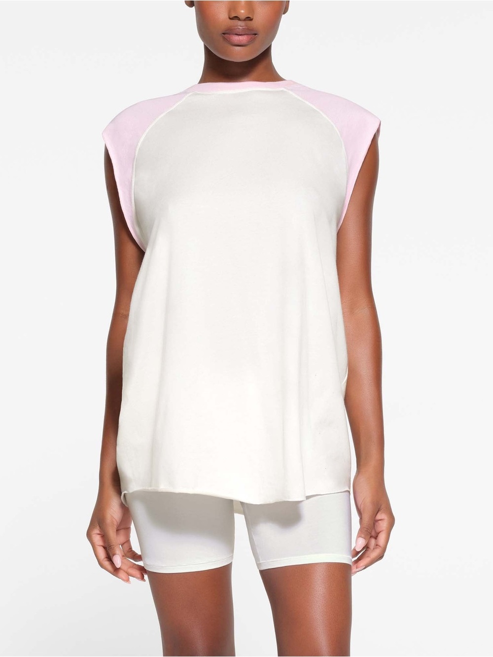 Skims Raglan Muscle Tee in Cherry Blossom